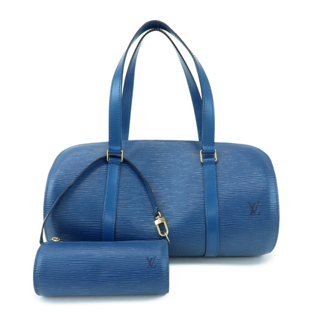 Louis Vuitton Epi Soufflot Shoulder Bag & Pouch Blue